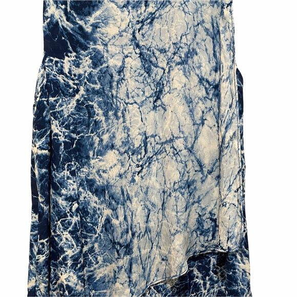 Fifteen Twenty Split Back Layered Tank Top Blue and White Print Size XS - Picture 3 of 8